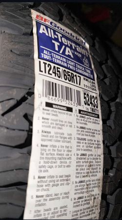 Bf Goodrich All-terrain T/A Lt245/65r17 