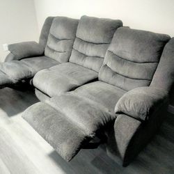 Leaning Grey Couch