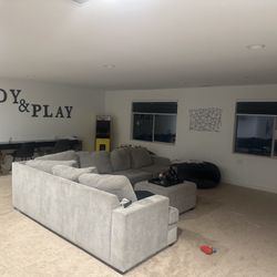 3 Piece L Shape Sectional with Ottoman 