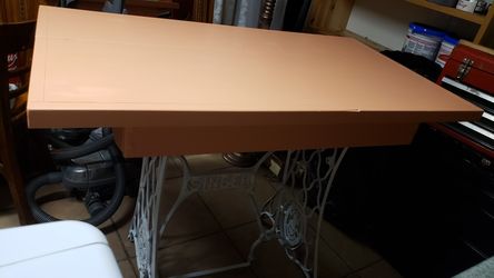 Singer cast iron legs customized table