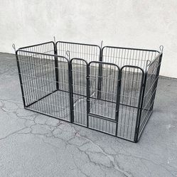 BRAND NEW $85 Heavy Duty 6-Panel Dog Playpen, Each Panel 32” Tall X 32” Wide Pet Exercise Fence Crate Kennel Gate