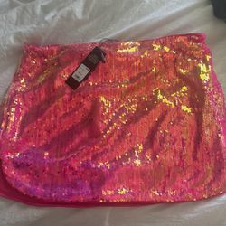 Pink Sequin Mini Skirt 