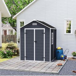 6X6 FT Resin Outdoor Storage Shed