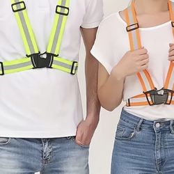 Reflective Brightly Colored Safety Strap Vest