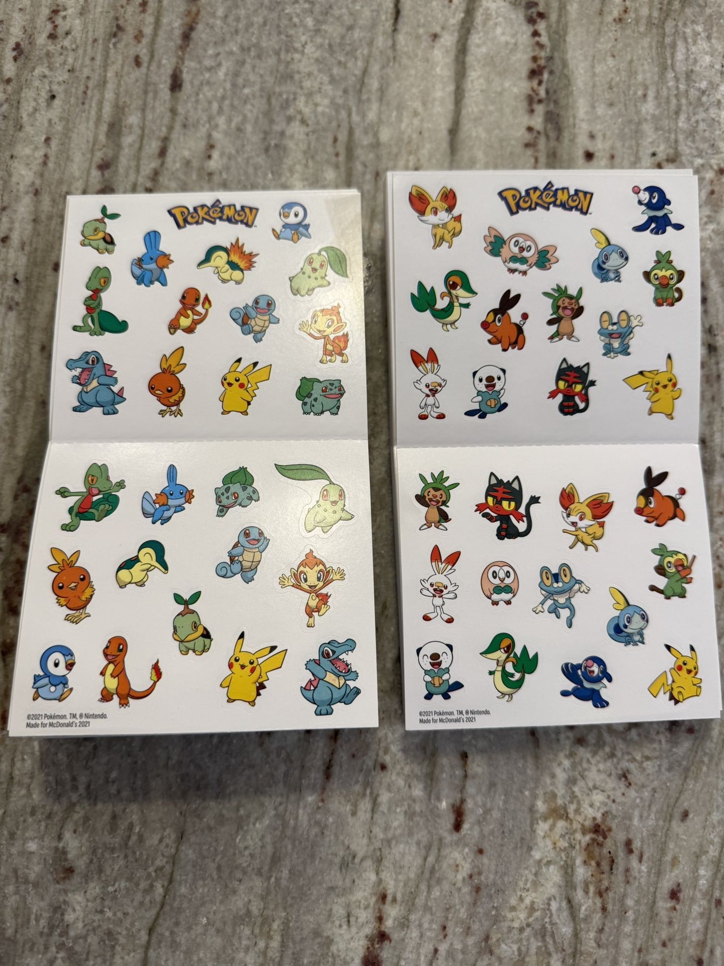 Pokemon Stickers - New From 2021 McDonalds promo