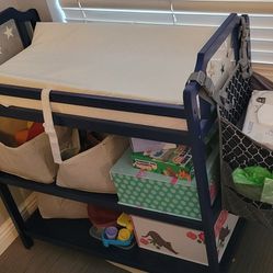 Diaper Changing Table Navy Blue