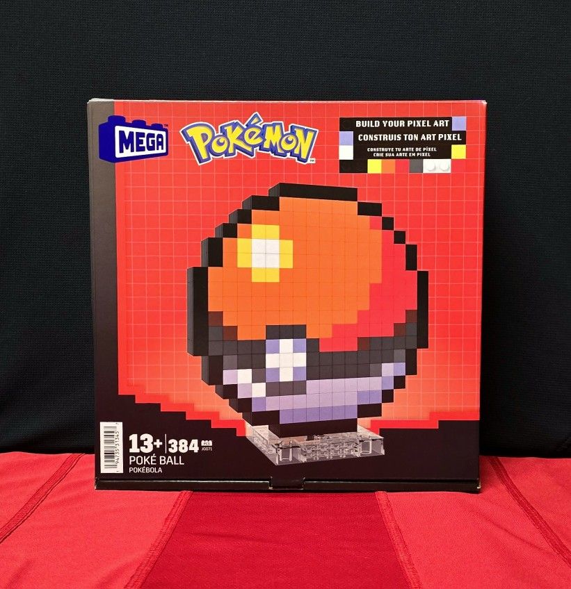🔴Mega Bloks - Pokemon Classic Poke Ball, Pixel Art, 342 Piece Building Toy Set