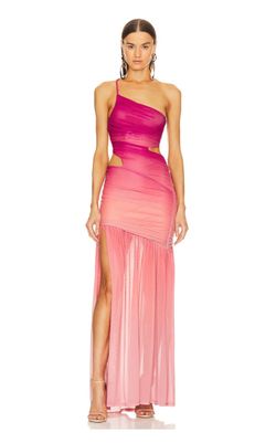 Michael Costello x Revolve Giustina Maxi Dress in Pink Ombre - XXS - NWT