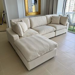 New Beige Sofa Cloud Couch Sectional