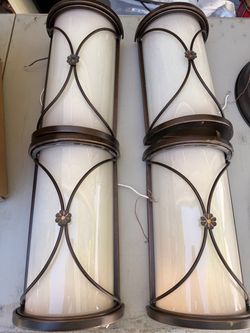 Set of Four Flush Mount Wall Sconce Lights