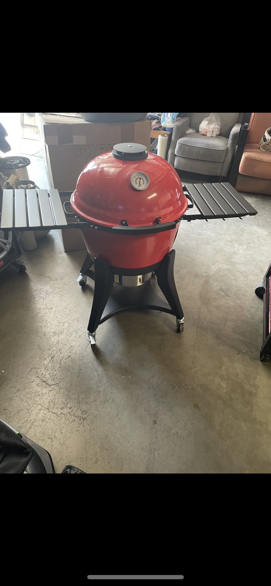 Bbq Grill Charcoal Red X Cover And Pam 