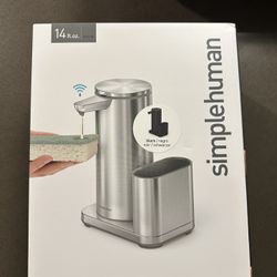 Matte Black Simplehuman Sensor Pump 14oz With Caddy