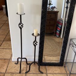 Iron Candle Holders - 2 Sizes Both For $60 Like New