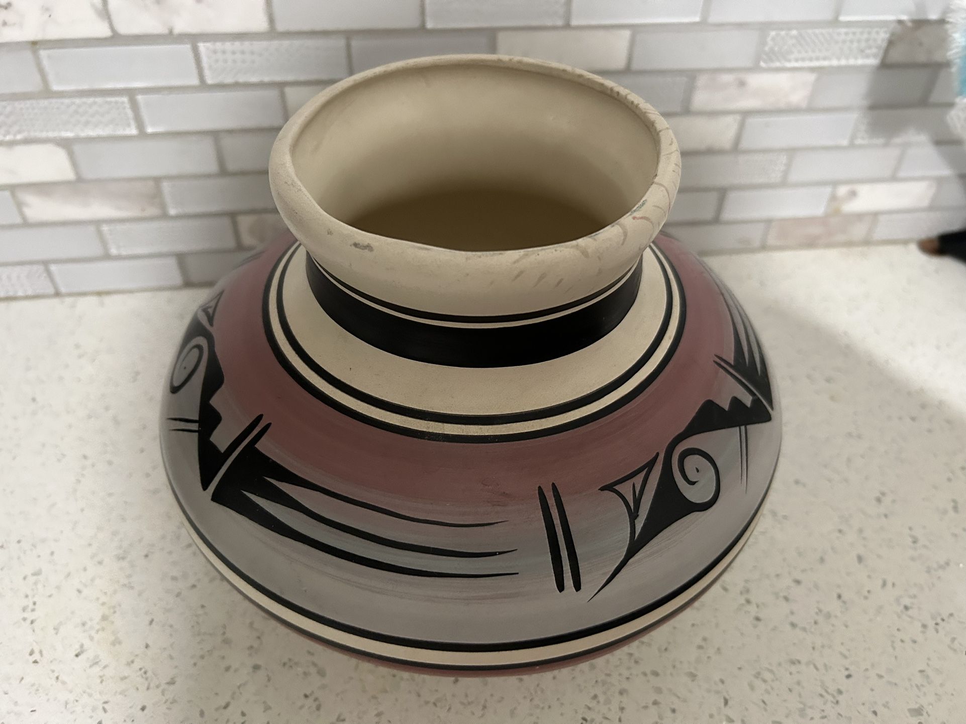 Large native American Inspired Planter Pot