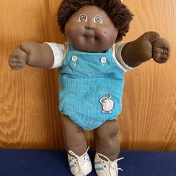 Original Vintage 1980’s Cabbage Patch Baby in Blue Jumpsuit by Xavier Roberts