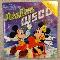 Vintage 1980 Mickey Mouse Disco illustrated children's book 