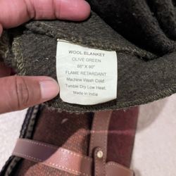 Wool Blankets With Strap 