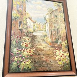 Large Framed Tuscan Art
