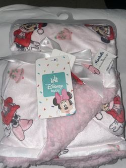 Minnie Mouse Baby Christmas Blanket 