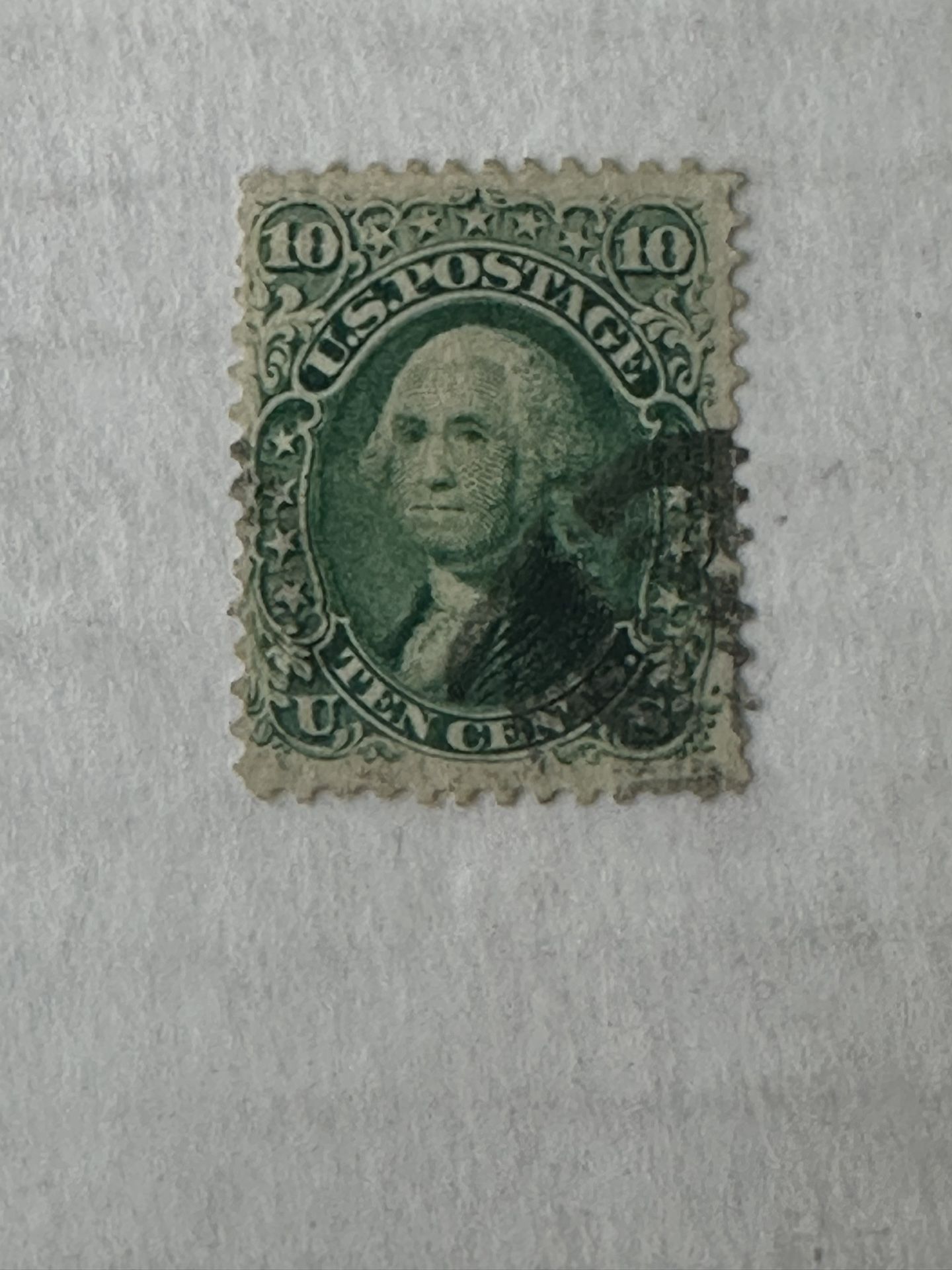 United States 68 George Washington 10 Cent Stamp Used
