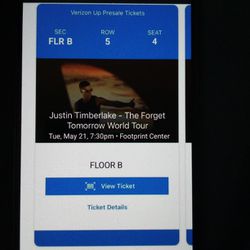 Justin Timberlake Tickets Floor B just $250/each