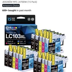 Replacement for Brother LC103 XL LC103XL LC101 LC103CL Ink Cartridges Compatible with MFC-J870DW MFC-J475DW MFC-J6920DW MFC-J470DW (15 Pack) 