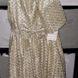 Gold Dress Girls Size 10 New