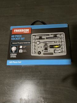 60 Piece Socket Set Freedom Tools New General Purpose Socket Set