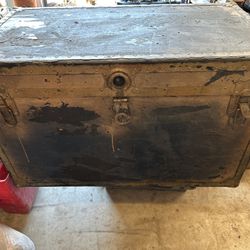 Steamer Trunk, 38”L x 23”H x 20.5” Deep, Needs Some TLC On The Appearance But Solid Structure