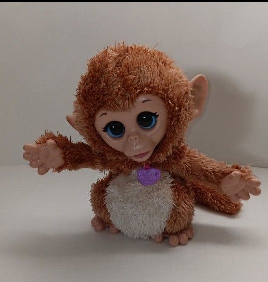 Hasbro FurReal Friends interactive 8" animated Baby Cuddles My Giggling Monkey toy $5 FIRM