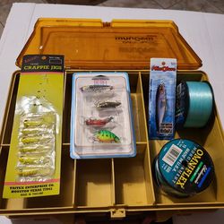 Fishing Lures, Line & Double Sided Tackle Box. All For $20 for Sale in  Pasadena, TX - OfferUp