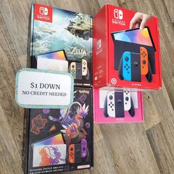 Nintendo Switch Oled Gaming Console- Pay $1 DOWN AVAILABLE - NO CREDIT NEEDED