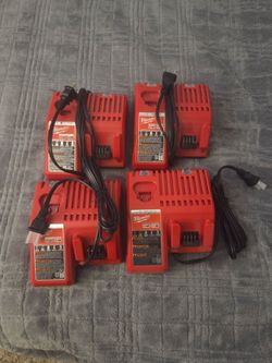Milwuakee charger 25$ each or 80$ for all four
