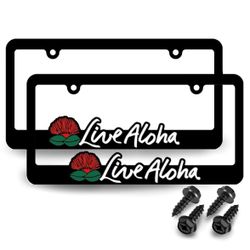 New Hawaiian License Plate Frames - 2 Pack w/hardware