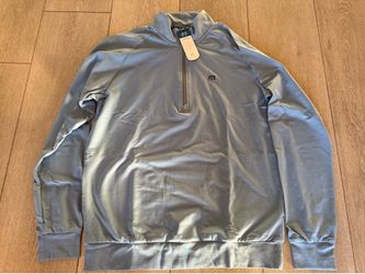 Travis Mathew Pullover Strange Love Blue/Allure Golf 1/4 zip Size Medium New With Tags