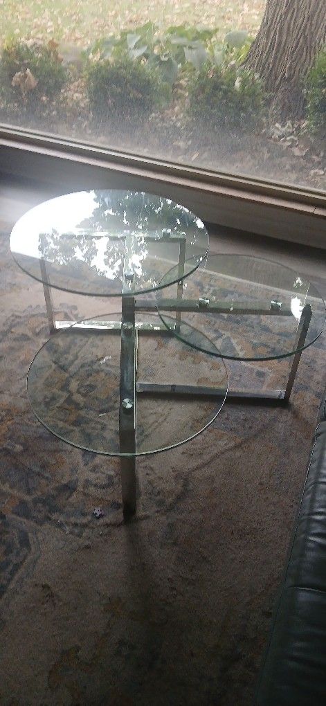 3-Tier Glass Coffee Table