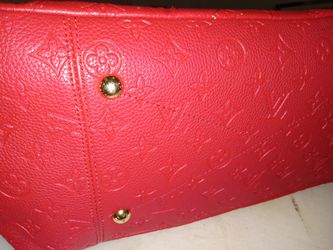 Louis Vuitton Large Red Leather Bag