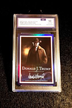 Donald Trump 2024 Commemorative Collectibles Graded CC 10 President 45 law And Order Card