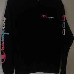 Champion Reverse Weave Crewneck Sweatshirt Neon Logo Size Small