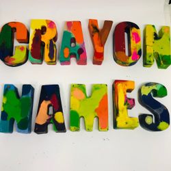 Crayon names. Price varies on color and amount of letters! Will ship