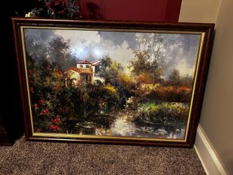 Painting - Villa by The Stream