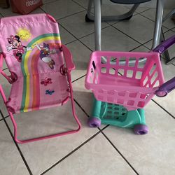 Girl chair and shopping cart