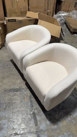 Yaheetech Compact Sherpa Accent Chairs (Set of 2)