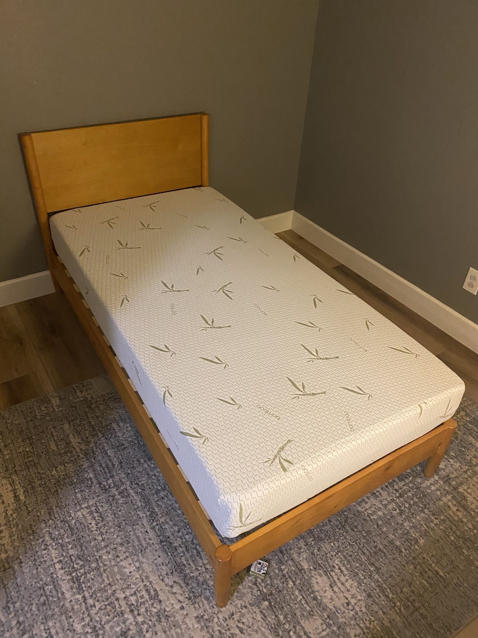 Twin Bed And Mattress.
