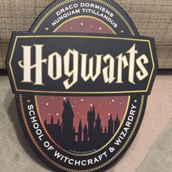 Harry Potter Hogwarts Sign Wall Art Ready To Hang 14" X 17"