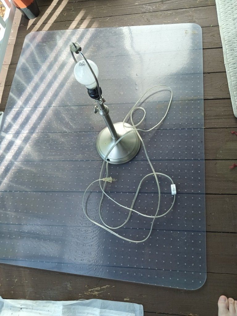 22 Inch High Stainless Steel Lamp Adjustable Height To 30 Inches High,And 3 Light Switch 4 Dimmer