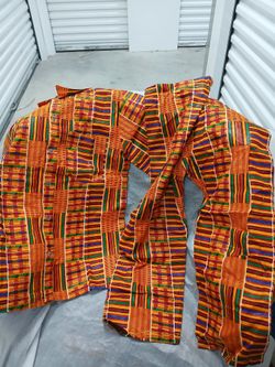 African Dress Shrt Pants Bag & Scarf!