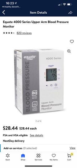Equate 4000 Series Upper Arm Blood Pressure Monitor