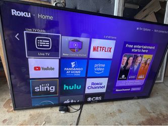55” inch television televisor tv with Roku