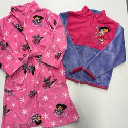 Dora The Explorer Jacket And Robe Size 6 (small)